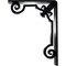 Ekena Millwork Fleur De Lis Wrought Iron Bracket, (Triple center brace), Powder Coated Black 2"W x 5 1/2"D x 8"H BKTM02X05X08TFL - alternate 8